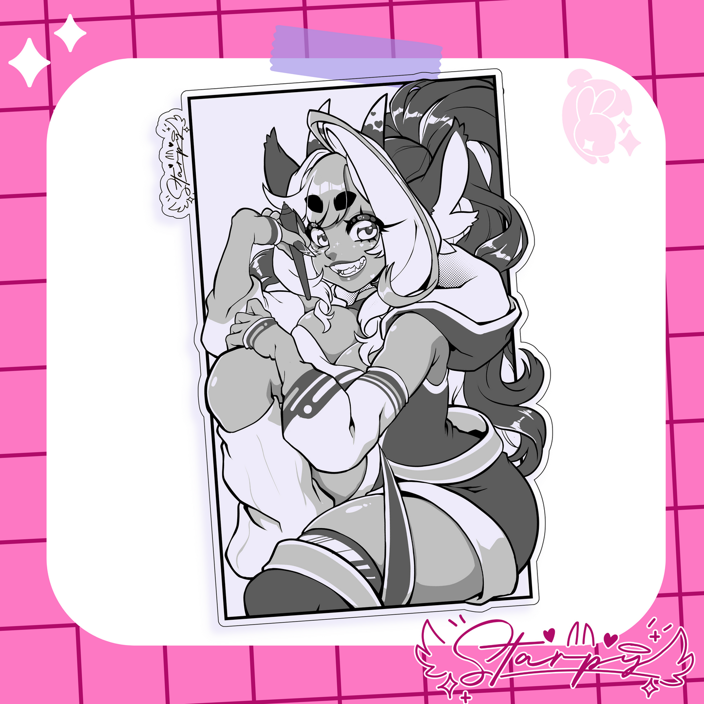 Starpy Waifu Clear Sticker