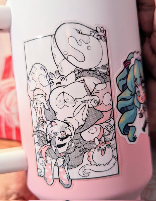 Buncha Waifu Clear Sticker