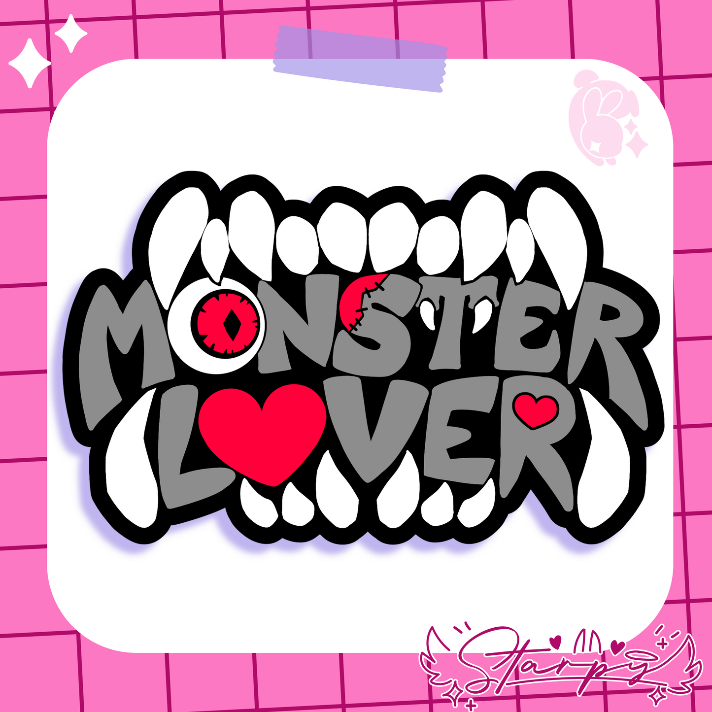 Monster Lover Sticker - Retro