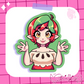 Apple Girl Sticker