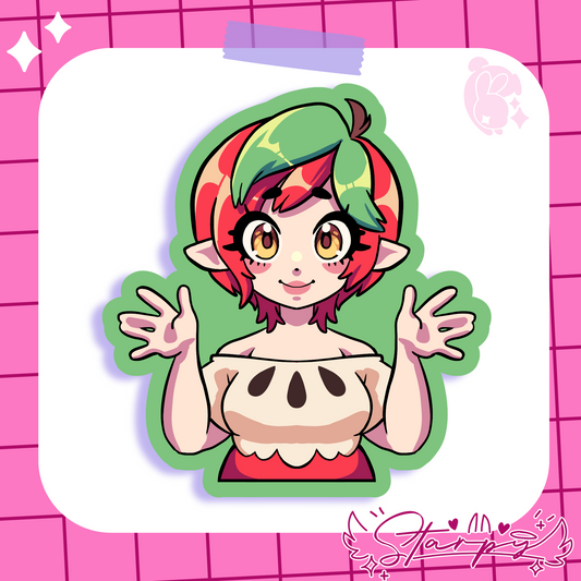 Apple Girl Sticker