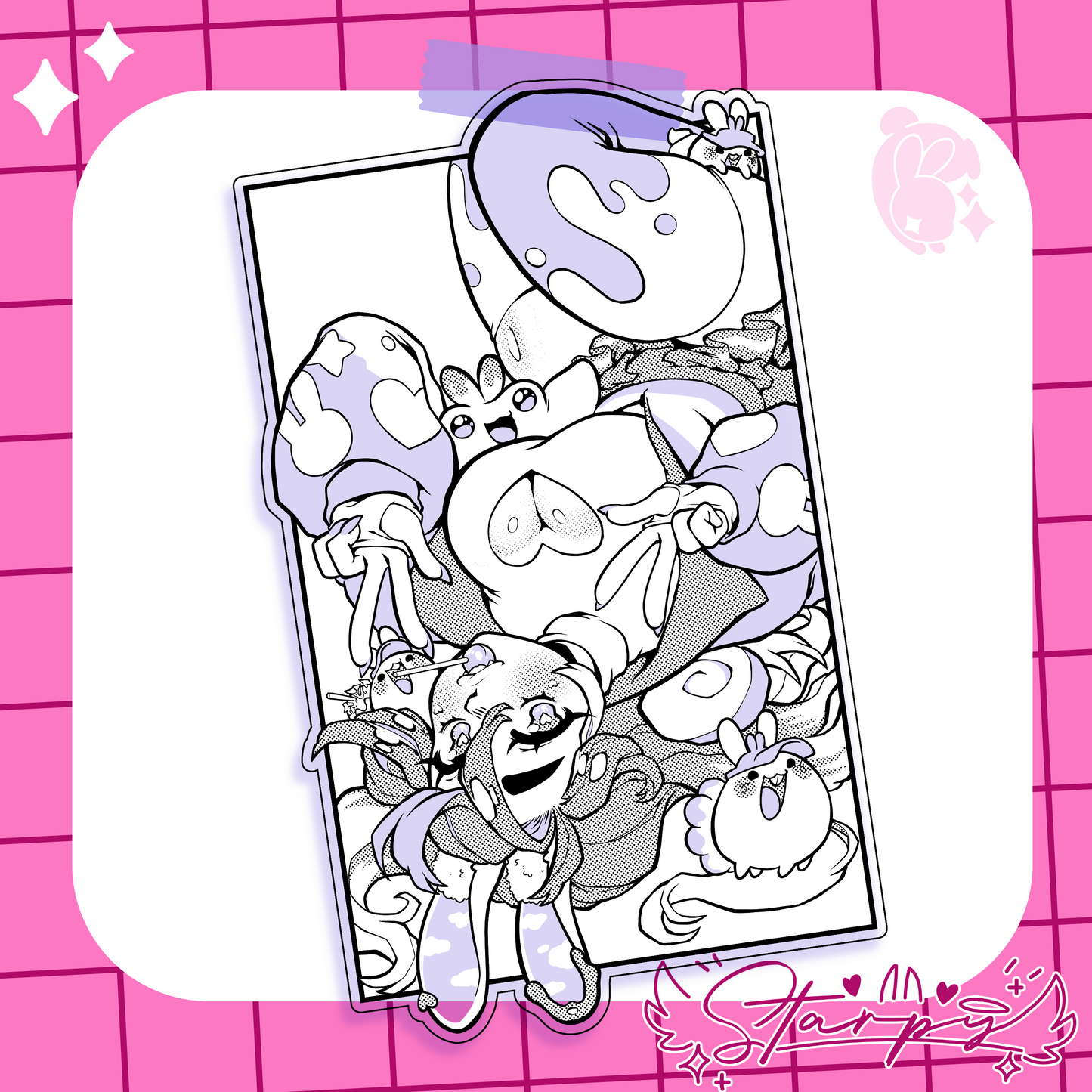 Buncha Waifu Clear Sticker