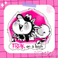 Freak On A Leash AmiBun Sticker Clear BW
