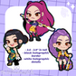 KPop Demon Hunters - Huntrix Chibi Stickers