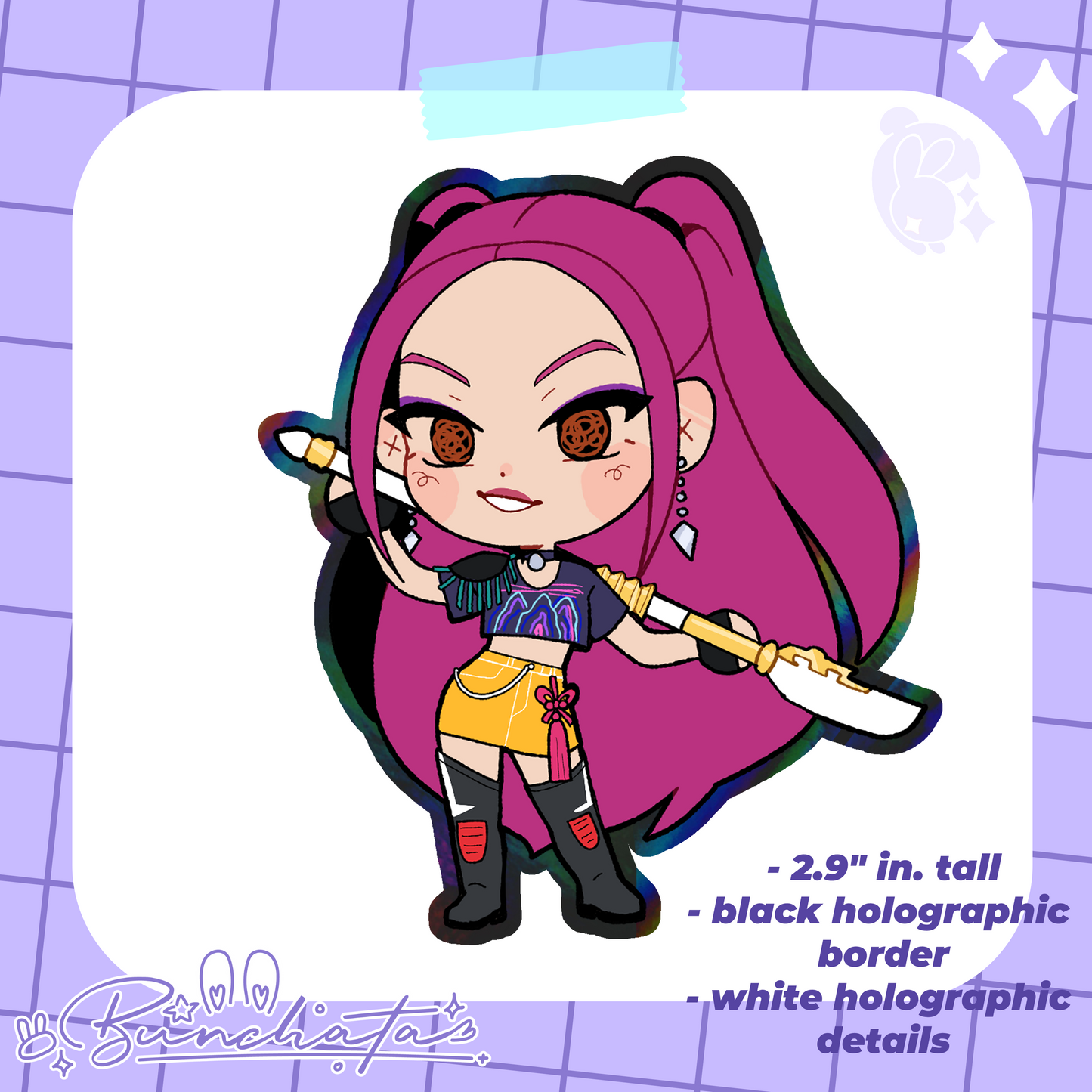 KPop Demon Hunters - Huntrix Chibi Stickers